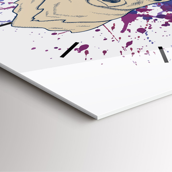 Horloge carrée en verre Illustration vectorielle de cerf