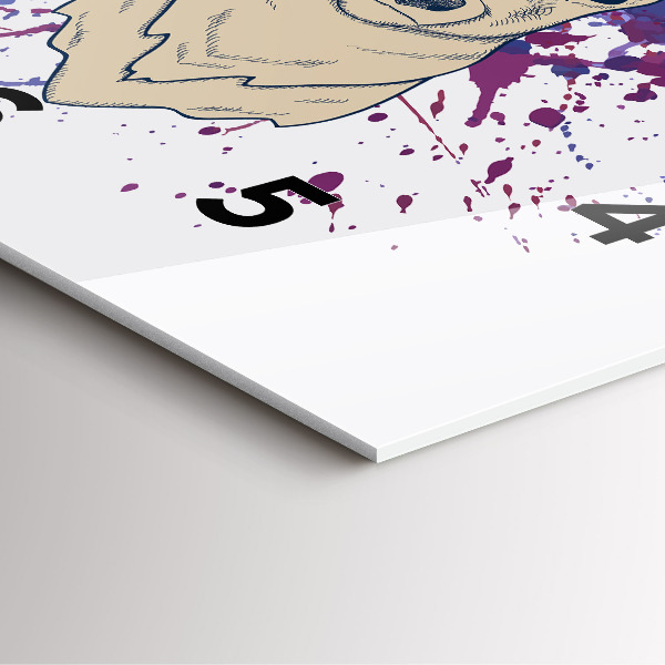 Horloge carrée en verre Illustration vectorielle de cerf