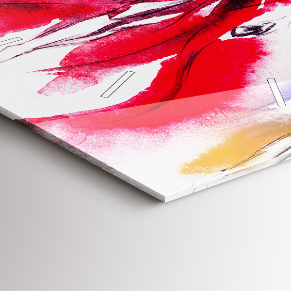 Pendule carrée en verre Femmes en robes colorées