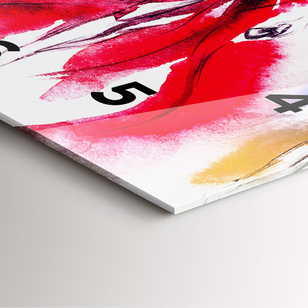 Pendule carrée en verre Femmes en robes colorées