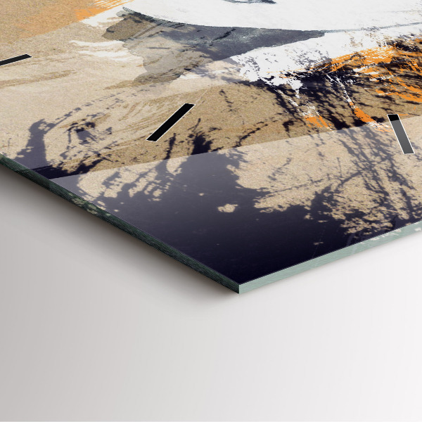 Pendule carrée en verre 'Portrait d''une femme abstrait'