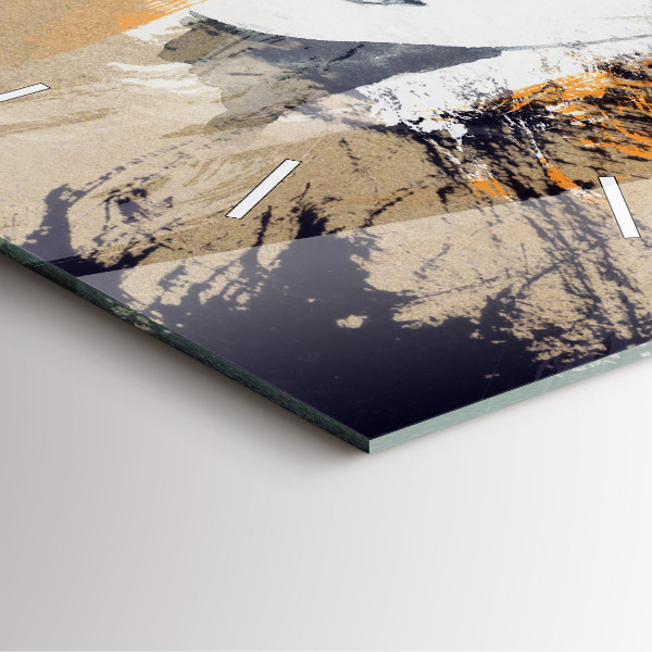 Pendule carrée en verre 'Portrait d''une femme abstrait'