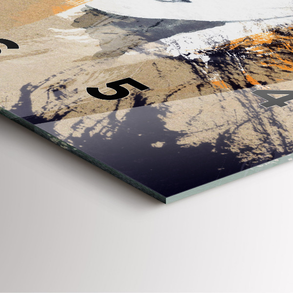 Pendule carrée en verre 'Portrait d''une femme abstrait'