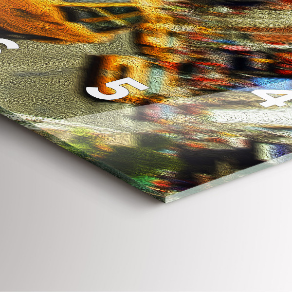 Pendule carrée en verre Les taxis de New York