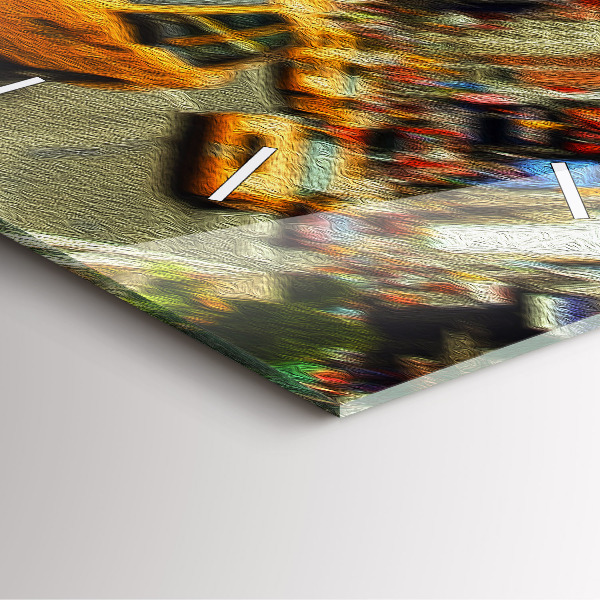 Pendule carrée en verre Les taxis de New York