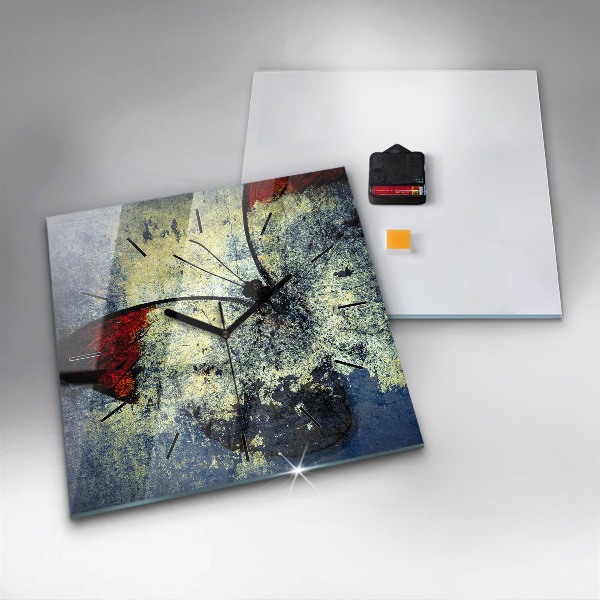 Pendule carrée en verre Papillon style vintage