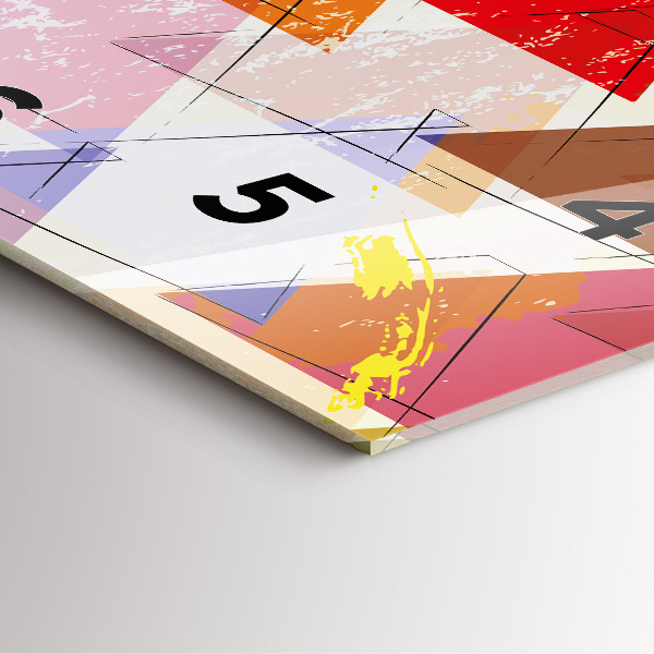 Pendule carrée en verre Triangles géométriques