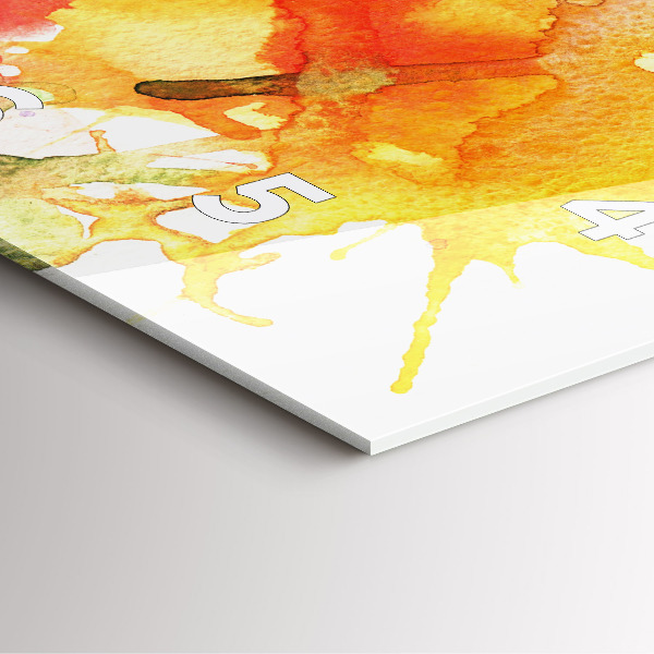 Pendule carrée en verre 'Portrait coloré d''une femme'