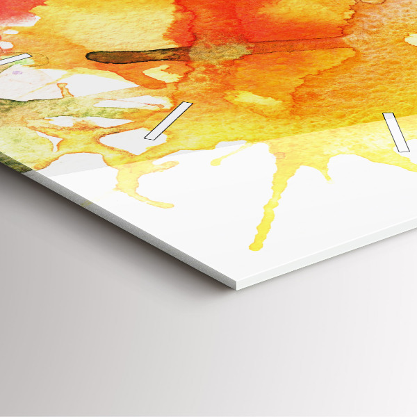 Pendule carrée en verre 'Portrait coloré d''une femme'