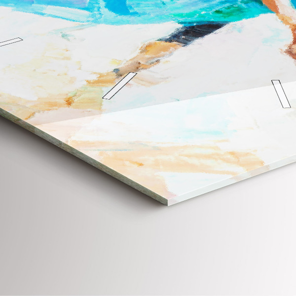 Pendule carrée en verre Préparation de la ballerine