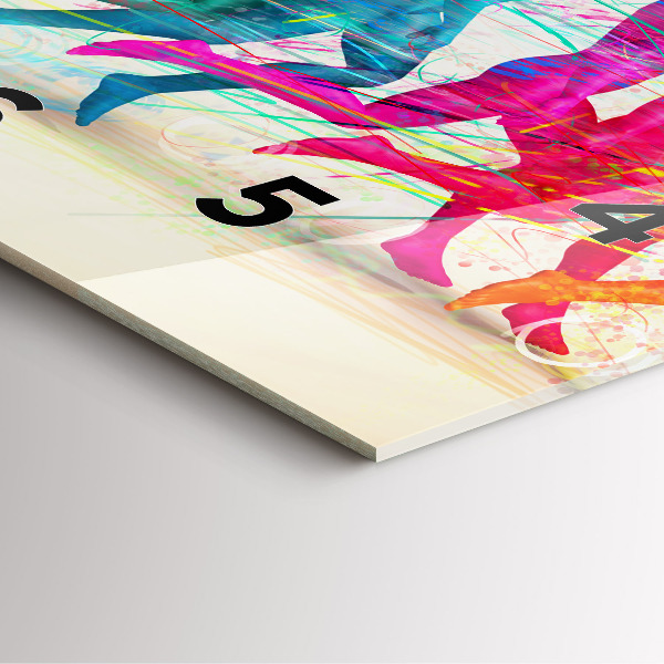 Pendule carrée en verre Des gens colorés