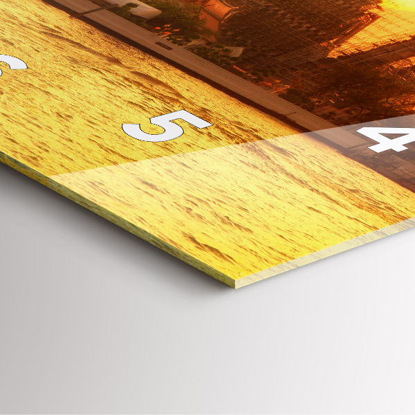 Pendule carrée en verre Wat Arun, Bangkok, Thaïlande