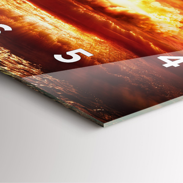 Pendule carrée en verre 'Explosion d''une bombe atomique'