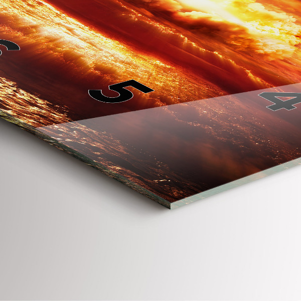 Pendule carrée en verre 'Explosion d''une bombe atomique'