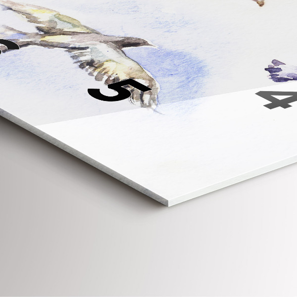 Pendule carrée en verre Oiseaux en vol