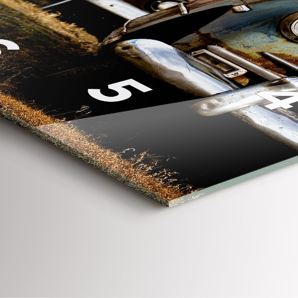 Horloge murale carrée Vieilles voitures