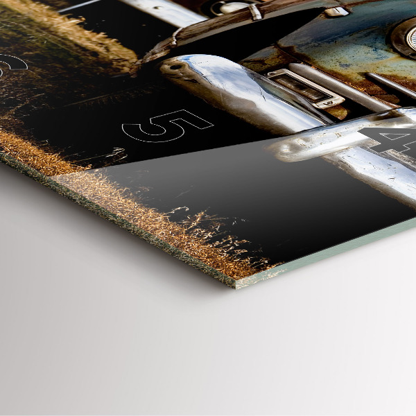 Horloge murale carrée Vieilles voitures