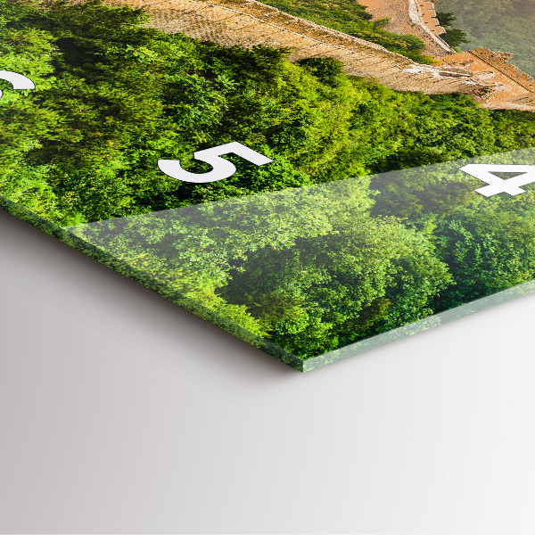 Pendule carrée en verre La Grande Muraille de Chine