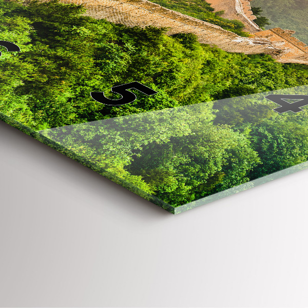 Pendule carrée en verre La Grande Muraille de Chine