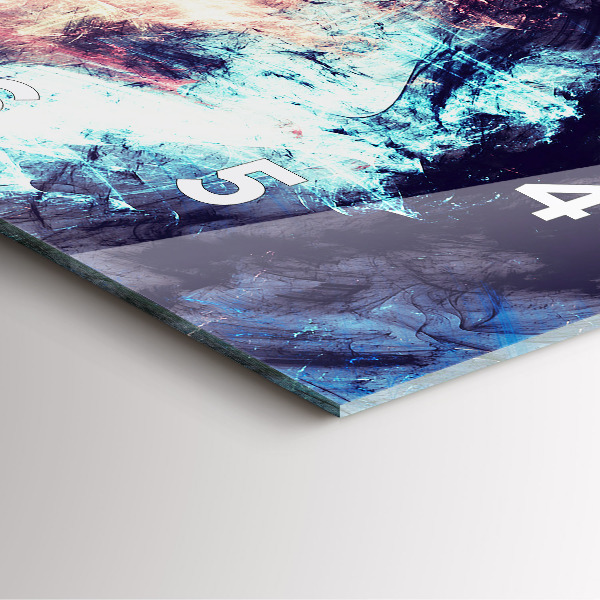 Pendule carrée en verre Peinture abstraite