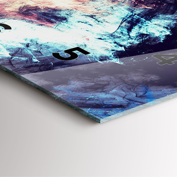 Pendule carrée en verre Peinture abstraite