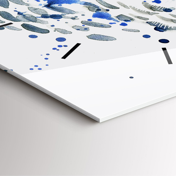 Pendule carrée en verre Regard de hibou