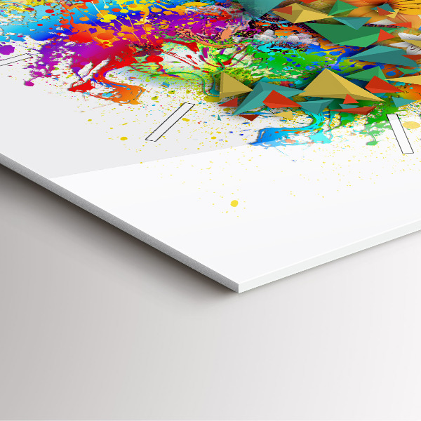 Pendule carrée en verre Harmonie florale avec des papillons