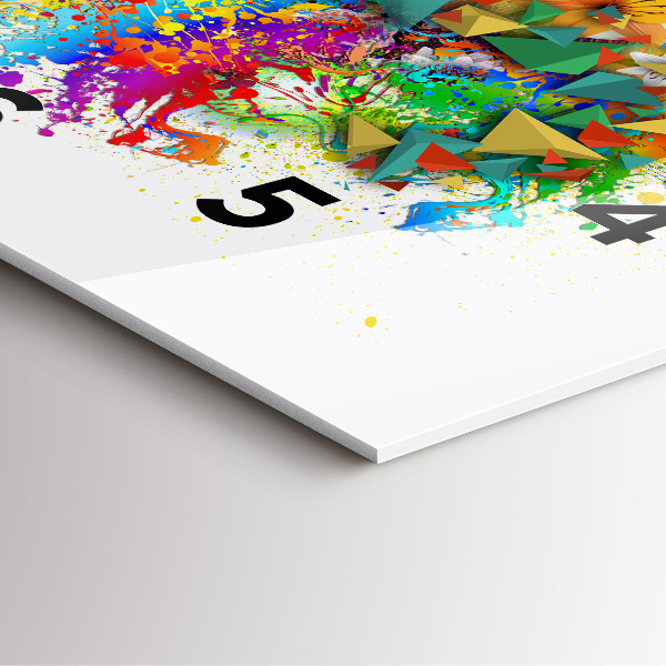 Pendule carrée en verre Harmonie florale avec des papillons