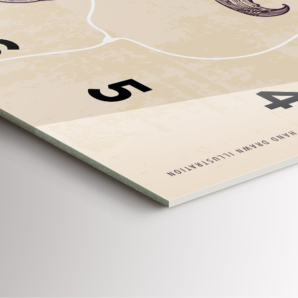 Pendule carrée en verre Homme avec une pipe