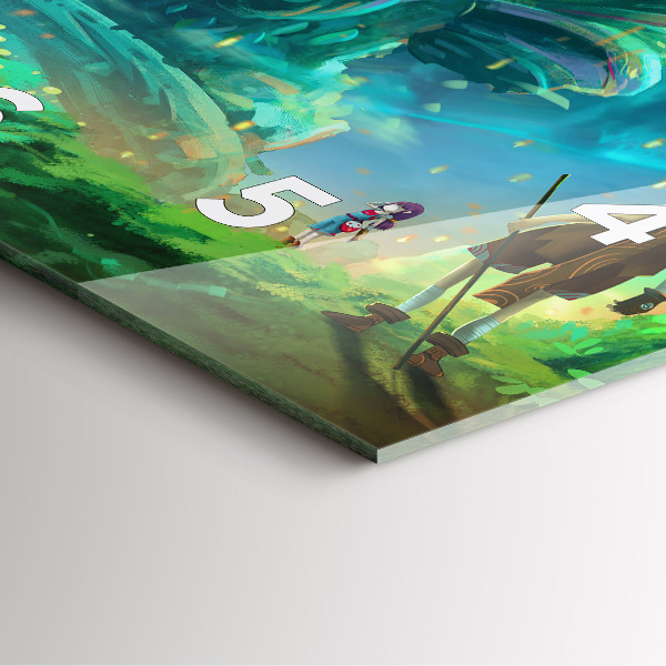 Pendule carrée en verre Enfants dans la forêt