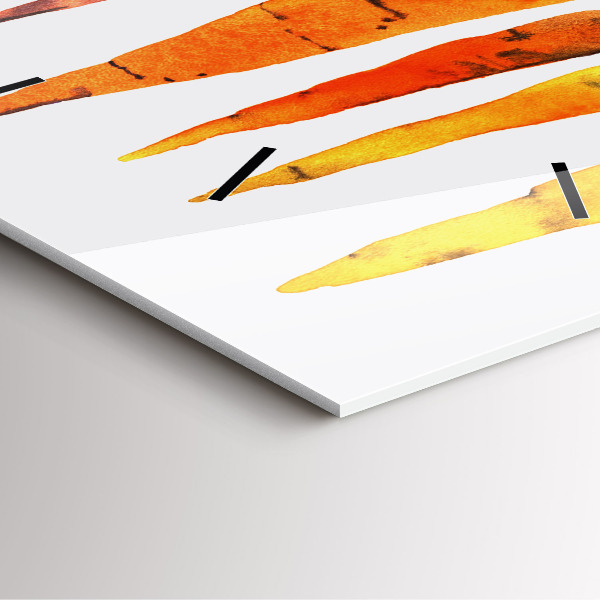 Pendule carrée en verre Illustration de carotte