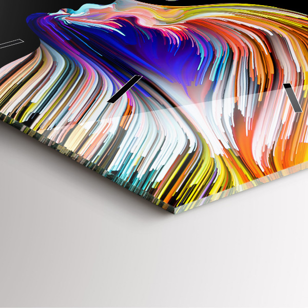 Pendule carrée en verre 'L''art émotionnel'