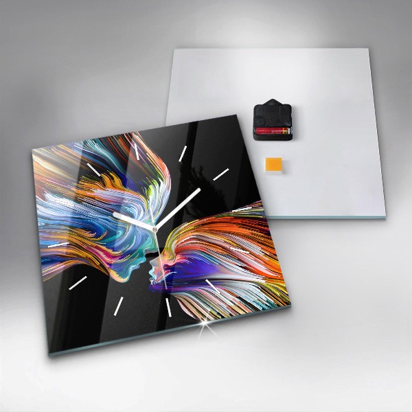 Pendule carrée en verre 'L''art émotionnel'