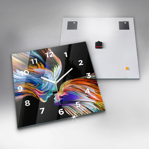 Pendule carrée en verre 'L''art émotionnel'