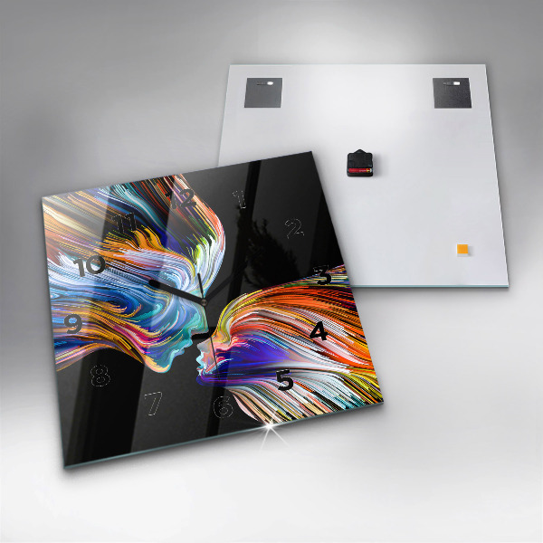 Pendule carrée en verre 'L''art émotionnel'