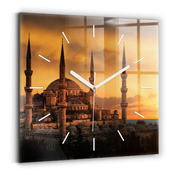 Pendule carrée en verre Mosquée à Istanbul