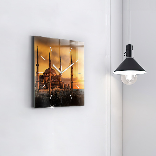 Pendule carrée en verre Mosquée à Istanbul