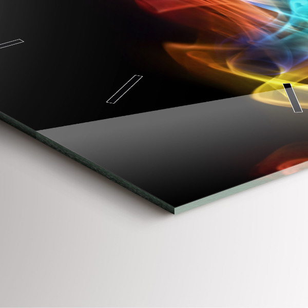 Horloge murale carrée Lignes colorées abstraites