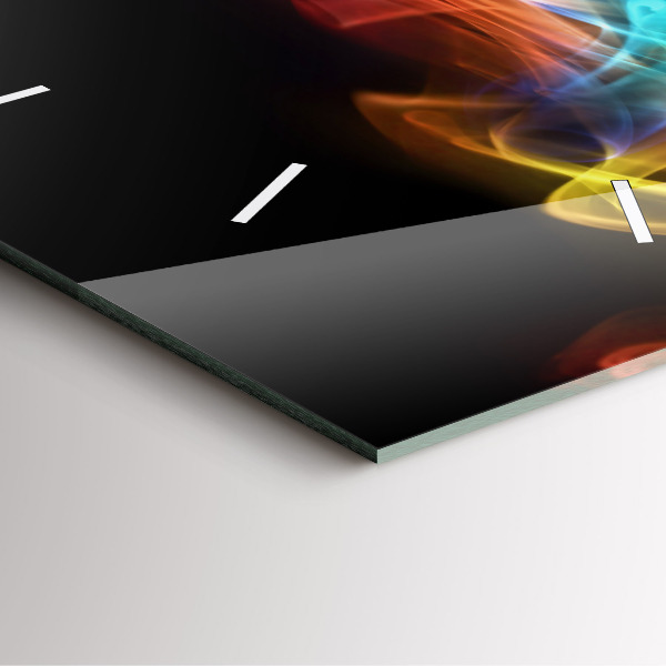 Horloge murale carrée Lignes colorées abstraites