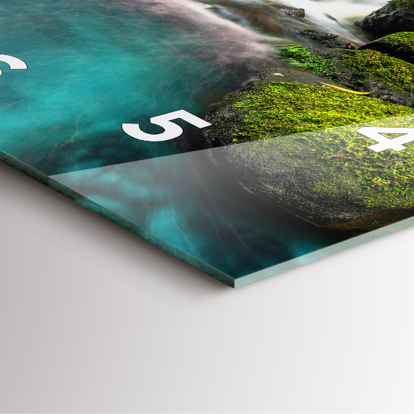 Pendule carrée en verre Cascade Thaïlande