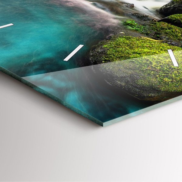 Pendule carrée en verre Cascade Thaïlande