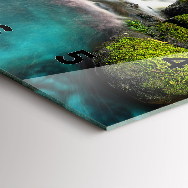 Pendule carrée en verre Cascade Thaïlande