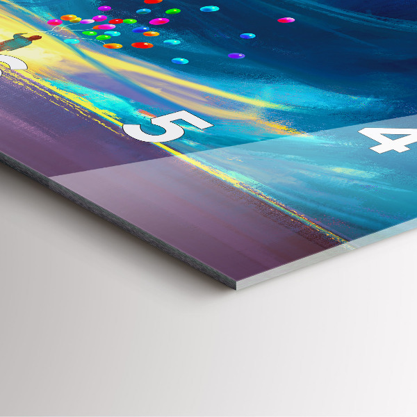 Pendule carrée en verre Bébé et ballons