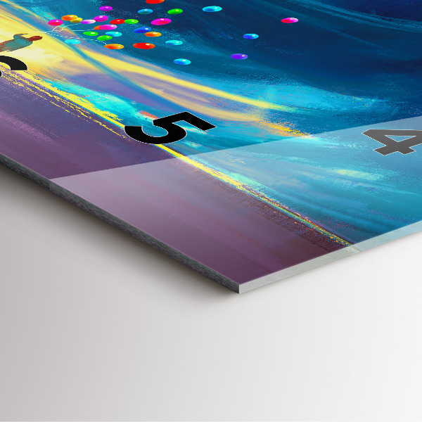 Pendule carrée en verre Bébé et ballons