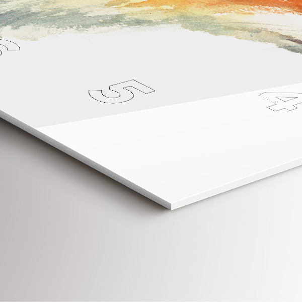 Pendule carrée en verre Aquarelle jeune renard