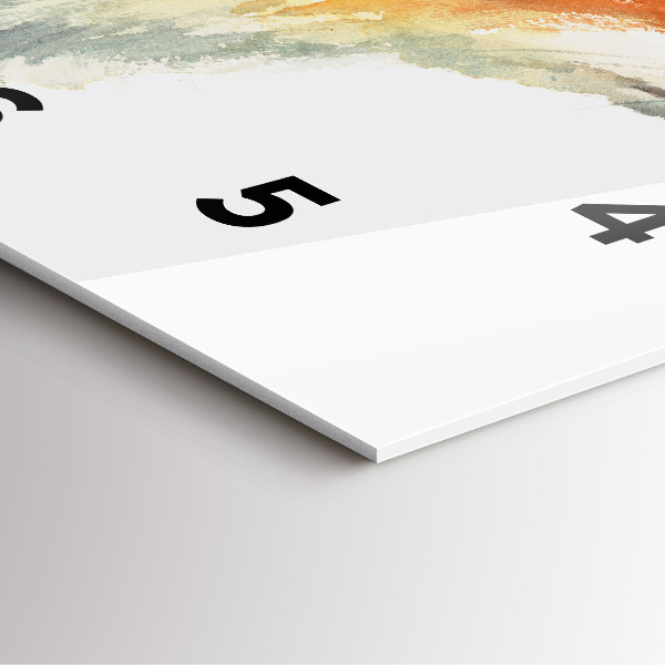 Pendule carrée en verre Aquarelle jeune renard