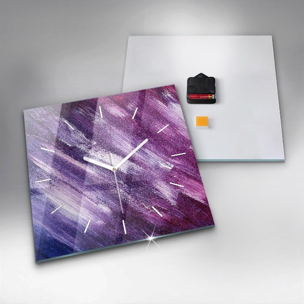 Pendule carrée en verre Texture de peinture acrylique