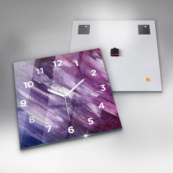 Pendule carrée en verre Texture de peinture acrylique