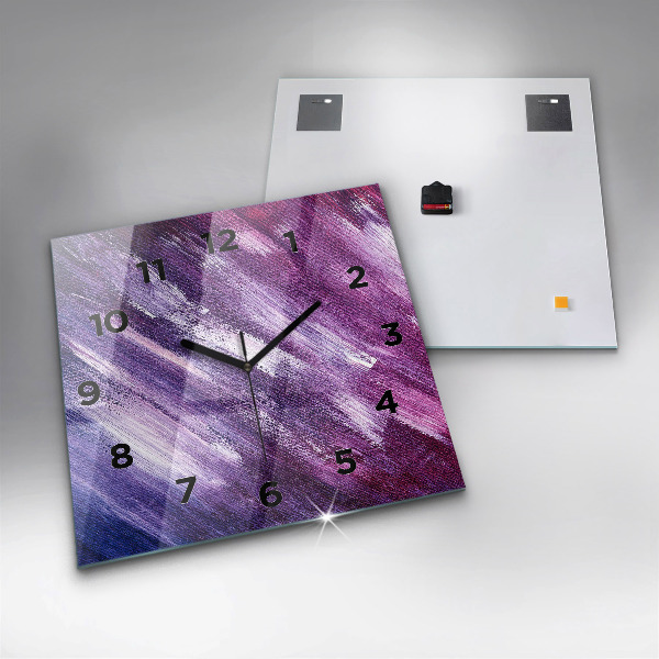 Pendule carrée en verre Texture de peinture acrylique
