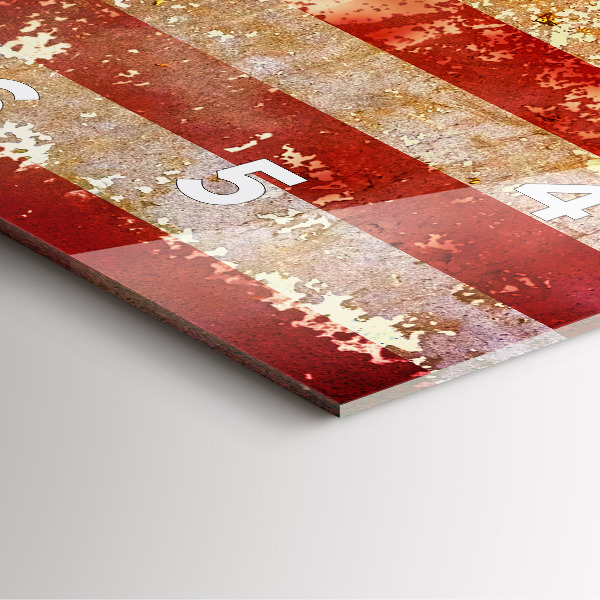 Pendule carrée en verre Drapeau américain vintage